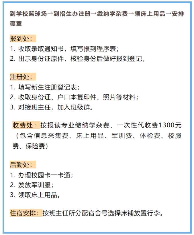 報(bào)到流程